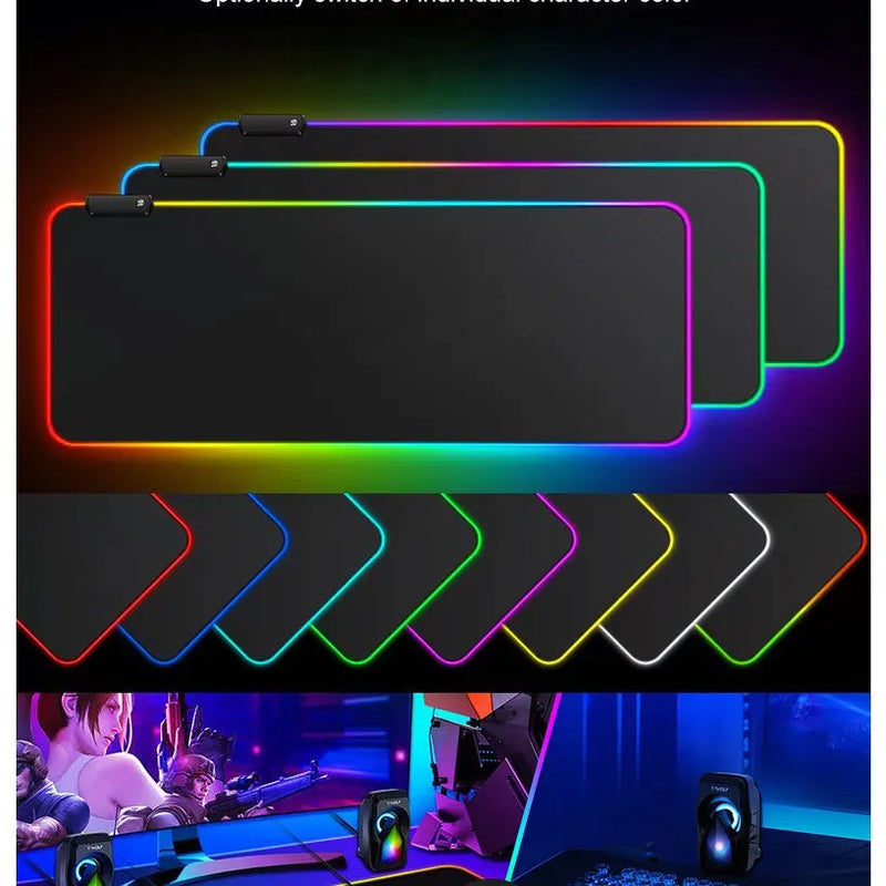 Mouse Pad Gamer Iluminado led Rgb Grande