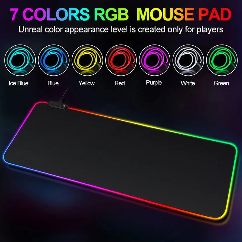 Mouse Pad Gamer Iluminado led Rgb Grande