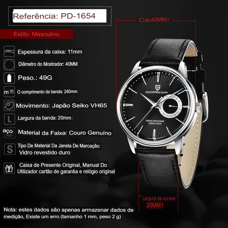 Relógio Masculino De Luxo Pagani Design