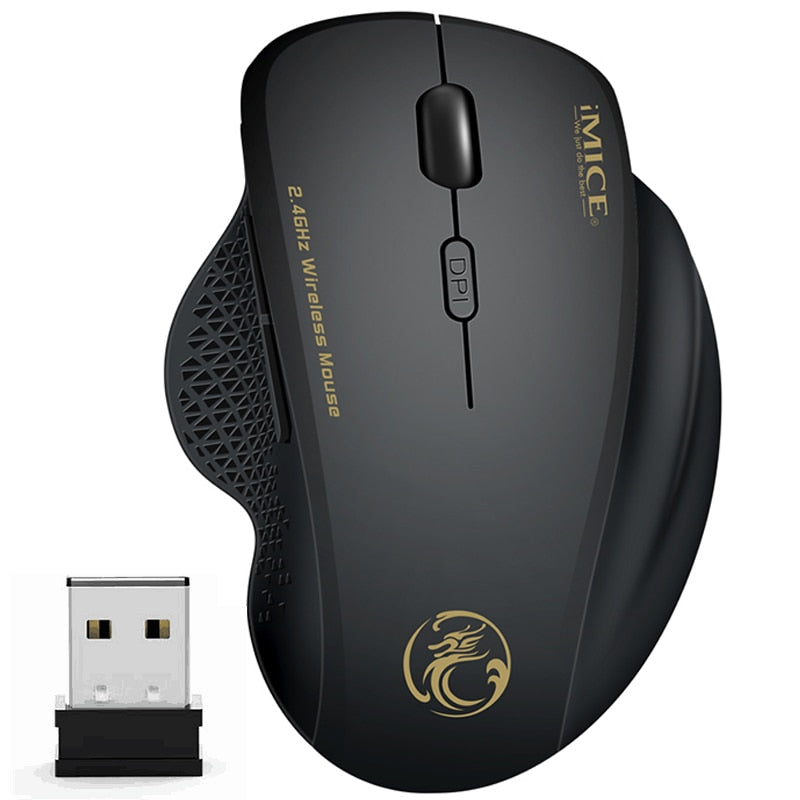 Mouse Ergonômico Sem Fio MICE 6 Botões Até 1600 dpi