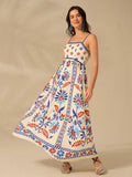 Vestido Feminino Longo Estampa Azaléia