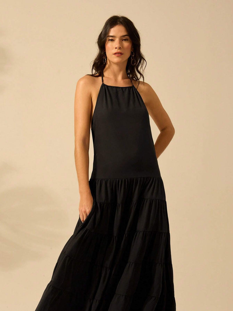 Vestido Feminino Longo Panamá Preto