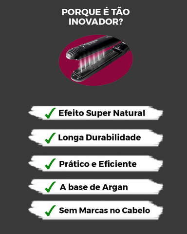 SteamStyler® - Chapinha Alisadora Profissional Argan com Vapor - Frete Grátis
