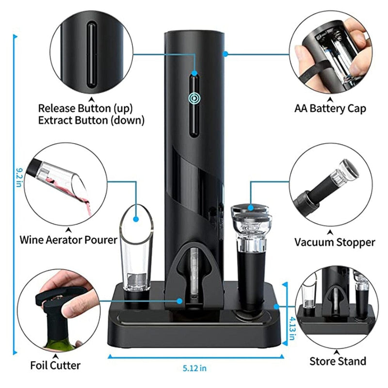 Abridor de Vinho Saca-rolhas  + Aerador de vinho - Ultra Maxx