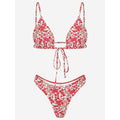 Biquíni Estampado Floral Rinabe Cordão.