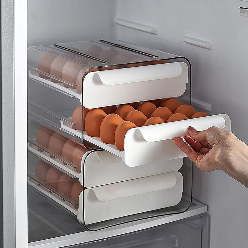 Organizador de Geladeira Porta Ovos Dispenser 32 Ovos