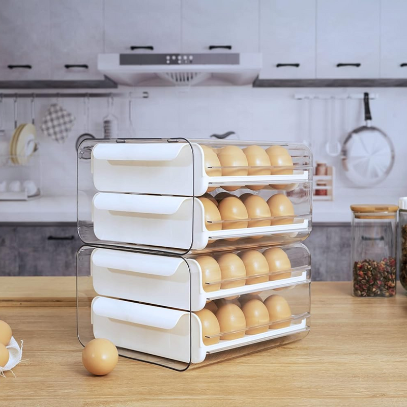 Organizador de Geladeira Porta Ovos Dispenser 32 Ovos