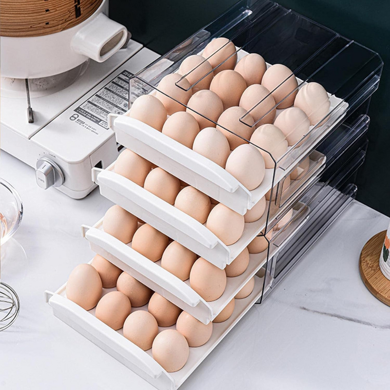 Organizador de Geladeira Porta Ovos Dispenser 32 Ovos