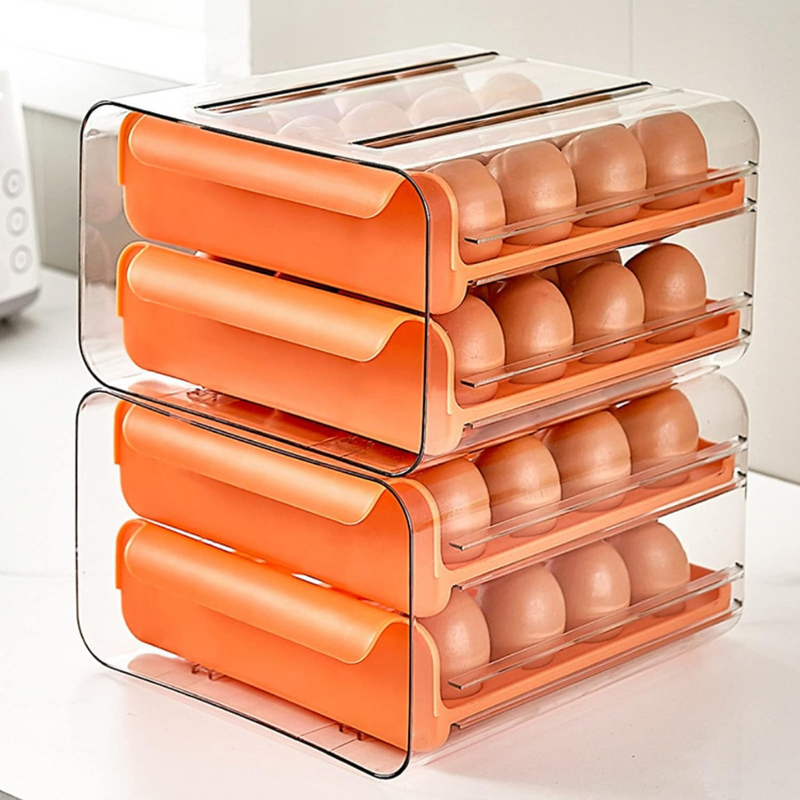 Organizador de Geladeira Porta Ovos Dispenser 32 Ovos
