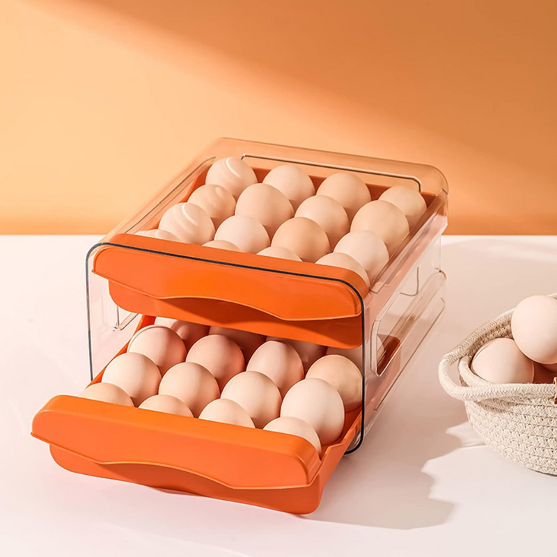 Organizador de Geladeira Porta Ovos Dispenser 32 Ovos
