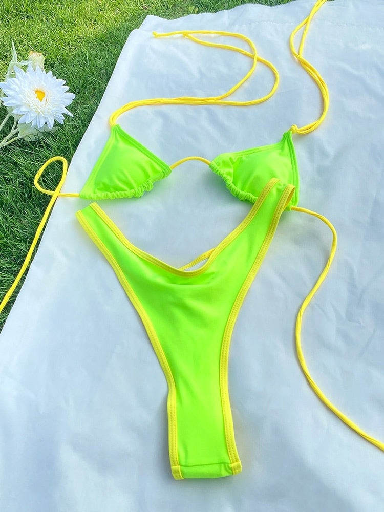 Biquíni Estampado Floral Rinabe Cordão.