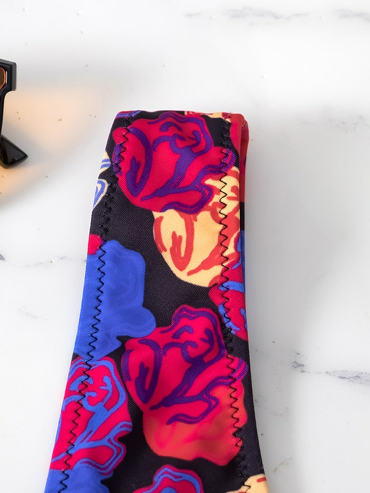 Biquíni Estampado Floral Rinabe Cordão.